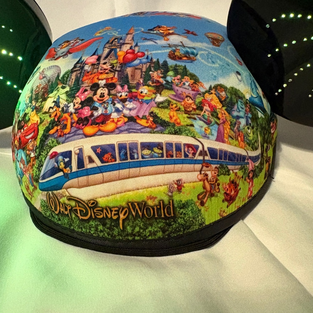 Disney Light Up Hat with Colorful Characters and Castle